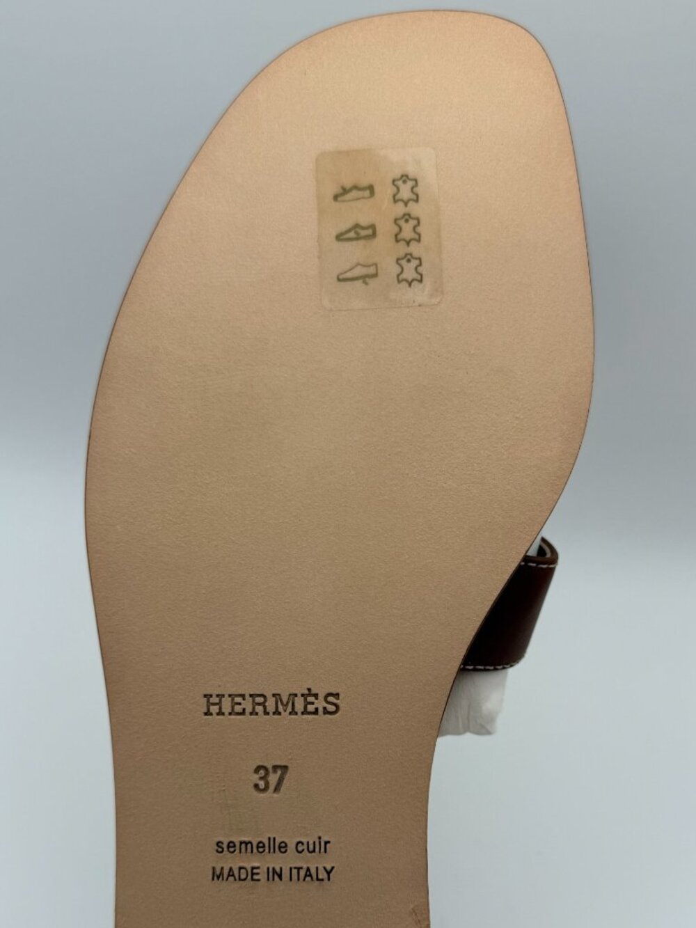 Hermes Oran Sandals Gold 37 - Picture 10 of 13